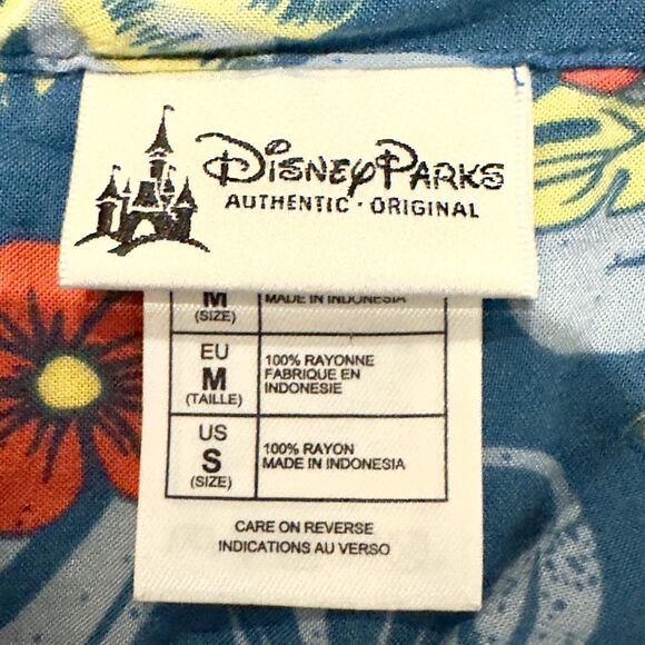 Disney Parks Aloha Hawaiian Shirt Medium Mickey Surfboard Tiki Surf Donald Pluto - Picture 3 of 10